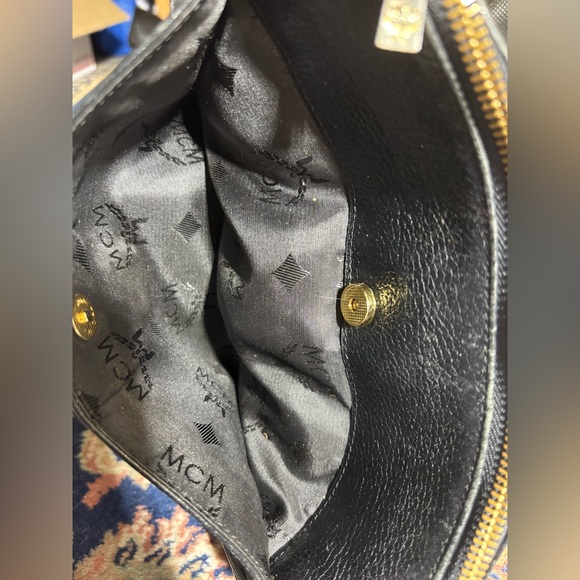 MCM Black Bag with Gold Accents. EUC - Picture 10 of 15